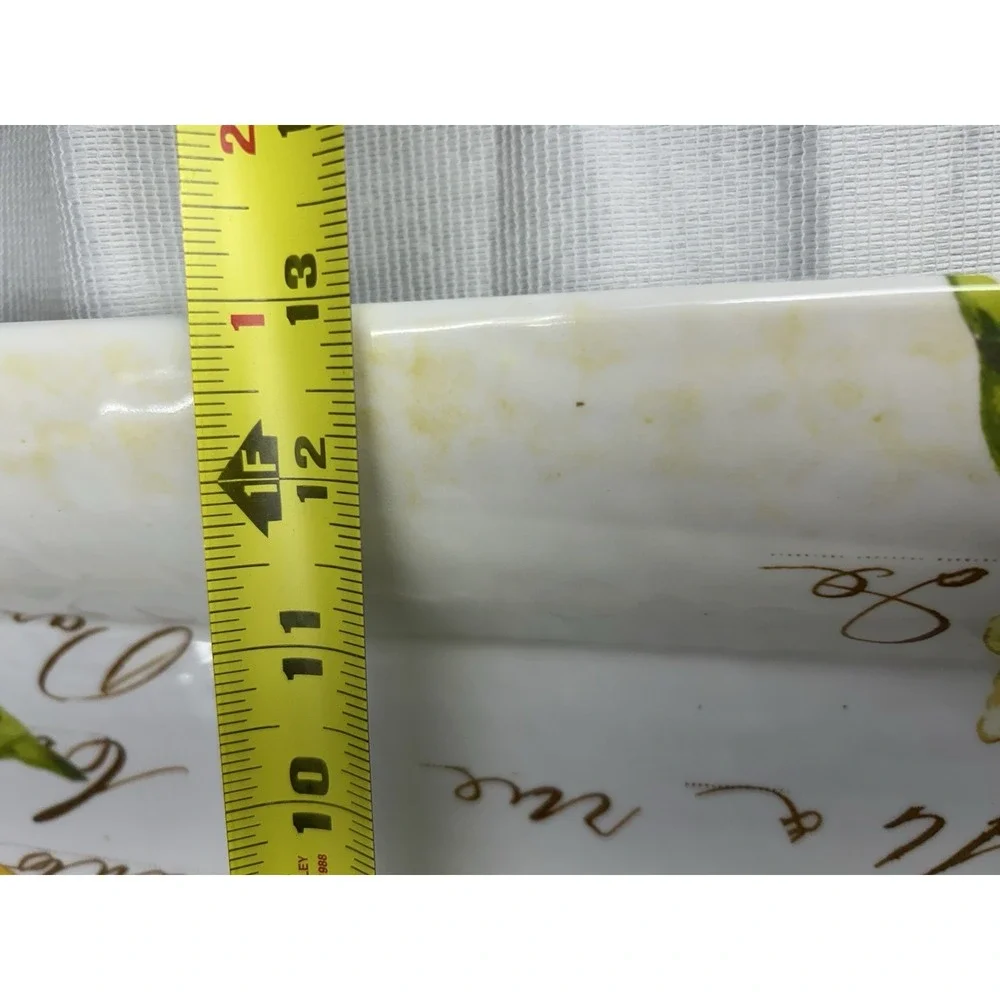 Nicole Miller Melamine Lemon Serving Tray Rectangular 21 1/2x 13
